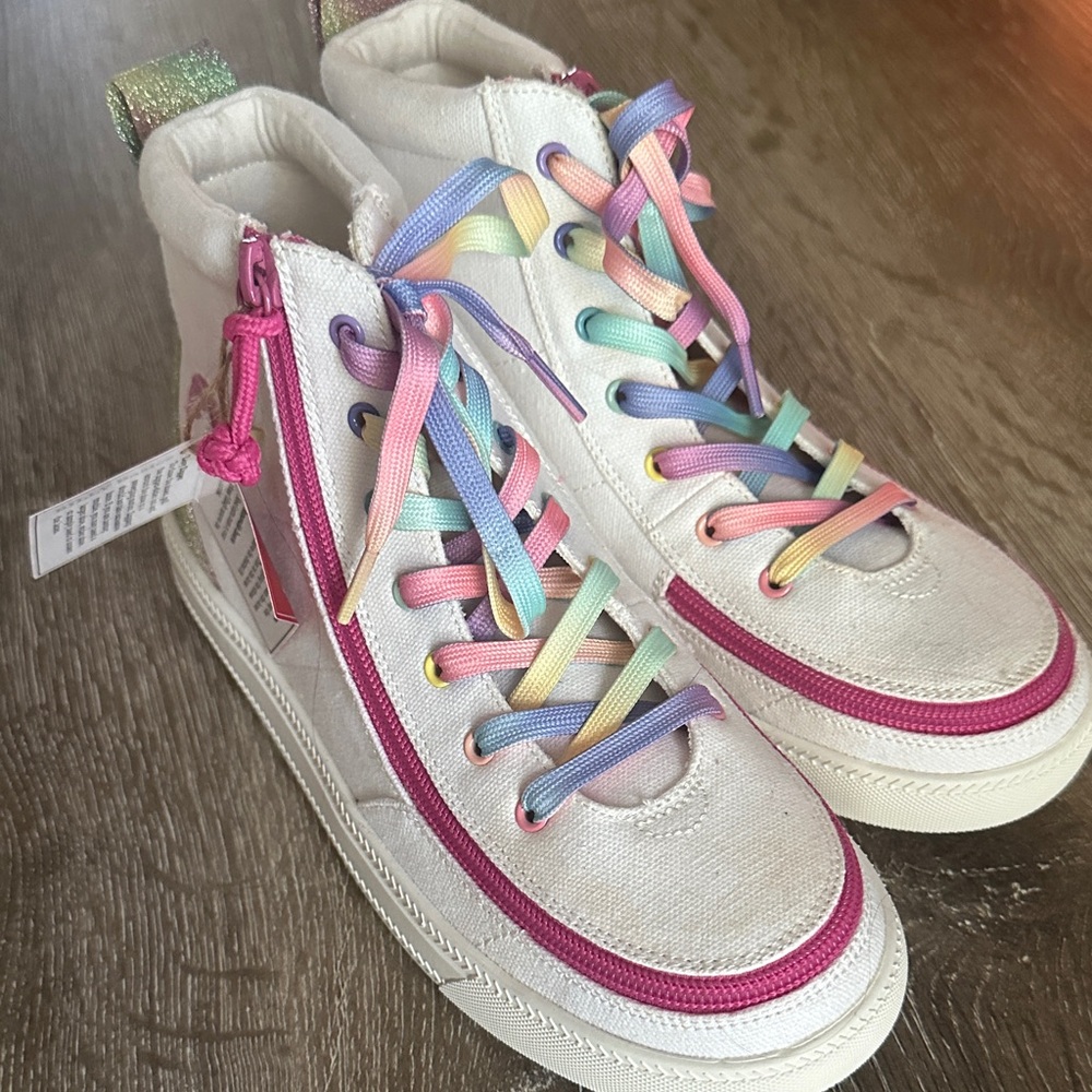 Kids Rainbow High-Top Sneakers